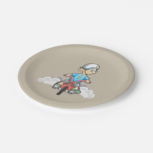 Alle Fahrräder rufen Pappteller (Schrägansicht)