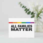Alle Familien sind wichtig Postkarte (Stehend Vorderseite)