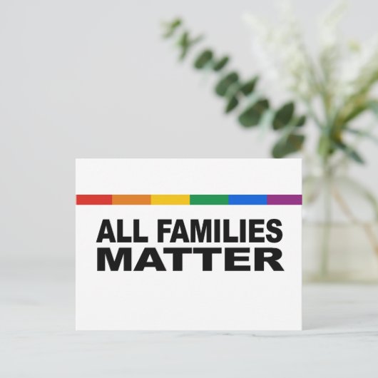 Alle Familien sind wichtig Postkarte (Stehend Vorderseite)