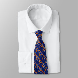 Alle Farbe Blau und Orange Star von David Pattern Krawatte