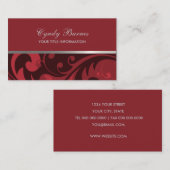 Alle Farben mit der Red Damask Business Card Visitenkarte (Vorne/Hinten)