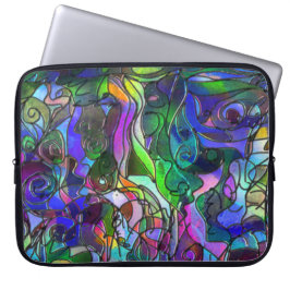 Alle Farben mit Wirbel und Linien Laptopschutzhülle