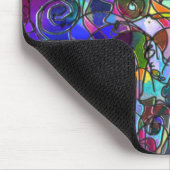 Alle Farben mit Wirbel und Linien Mousepad (Ecke)