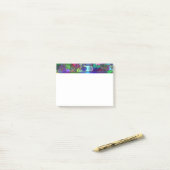 Alle Farben mit Wirbel und Linien Post-it Klebezettel (Auf Schreibtisch)