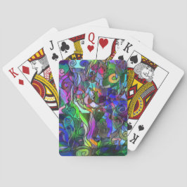 Alle Farben mit Wirbel und Linien Spielkarten