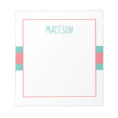 Alle Farben - Personalisierter Notepad auf den Fla Notizblock (Vorderseite)