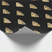 Alle Farben- und Gold-Diamant-Muster-Overlays Geschenkpapier (Ecke)