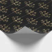 Alle Farben und Gold Kronleuchter Overlay Geschenkpapier (Ecke)