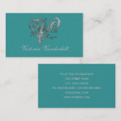 Alle Farbhintergründe mit "Silver"-Extravaganter A Visitenkarte (Vorne/Hinten)