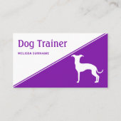 Alle farbigen Greyhound Dog Trainer Visitenkarte (Vorderseite)