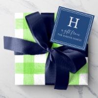 Alle farbigen - klassische Monogramm-Geschenkkarte