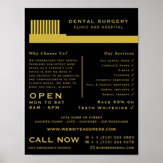 Alle Farbpinsel, Zahnmedizin, Zahnmedizin Poster (Vorne)