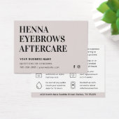Alle Farbton Henna Brows Aftercare Card Ratschläge (Schreibtisch)