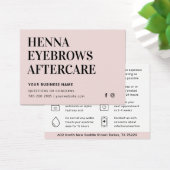 Alle Farbton Henna Brows Aftercare Card Ratschläge (Schreibtisch)