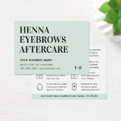 Alle Farbton Henna Brows Aftercare Card Ratschläge (Schreibtisch)