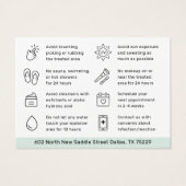 Alle Farbton Henna Brows Aftercare Card Ratschläge (Rückseite)