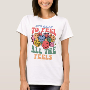 Alle Feed Zitat, Retro-Smiley, positiv T-Shirt