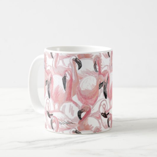 alle Flamingos Kaffeetasse (Vorderseite Links)