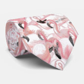 Alle Flamingos - Muster Krawatte (Gerollt)