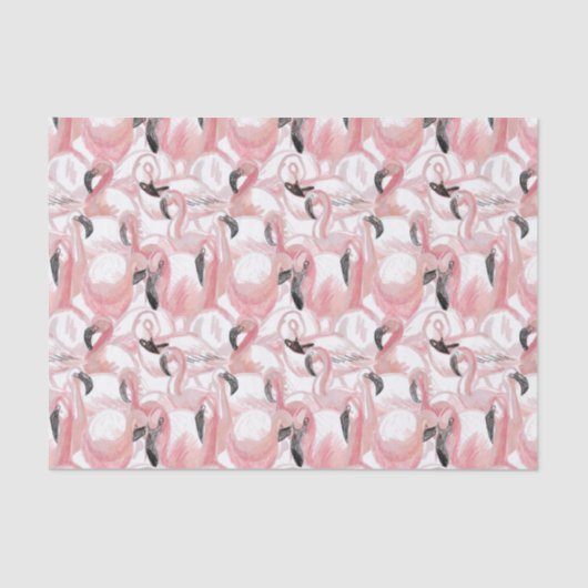 alle Flamingos Seidenpapier (Vorderseite)