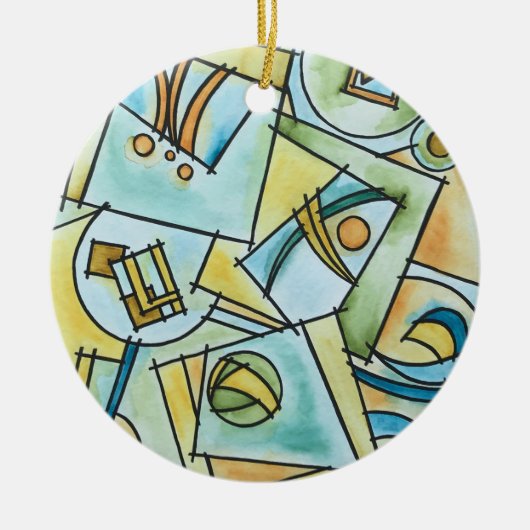 Alle Formen und Größen Moderne Bauhaus Geometrisch Keramik Ornament (Vorne)