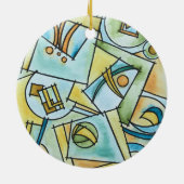 Alle Formen und Größen Moderne Bauhaus Geometrisch Keramik Ornament (Hinten)