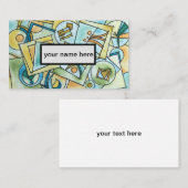 Alle Formen und Größen Moderne Bauhaus Geometrisch Visitenkarte (Vorne/Hinten)