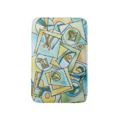 Alle Formen und Größen moderner Bauhaus Geometrc Badematte (Vorderseite Vertikal)