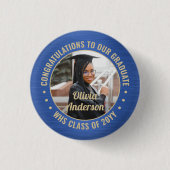 Alle Foto-Glückwünsche für Text-Abschluss Blau und Button (Vorderseite)