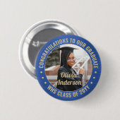 Alle Foto-Glückwünsche für Text-Abschluss Blau und Button (Vorne & Hinten)