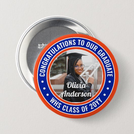 Alle Foto-Glückwünsche für Text-Abschluss Orange u Button (Vorne & Hinten)