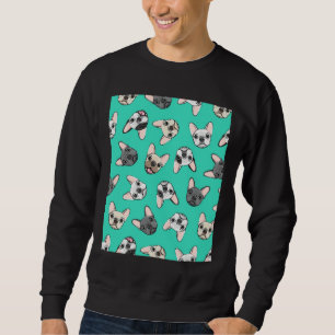 Alle Franzosen Aquamarinen Niedliche französische Sweatshirt