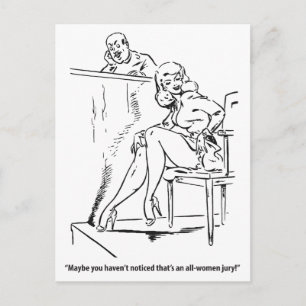 Alle Frauen Jury, humorvoll Vintag Postkarte