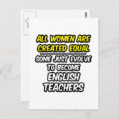 Alle Frauen sind gleich... Englischlehrer Postkarte (Vorne/Hinten)