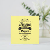 Alle Frauen werden gleich geboren Karte (Stehend Vorderseite)