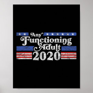 Alle funktionierenden Adult 2020-Logo-Anti-Funktio Poster