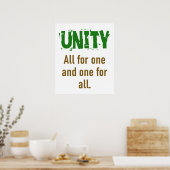Alle für einen und einen für alle - Einheitspreis Poster (Küche)