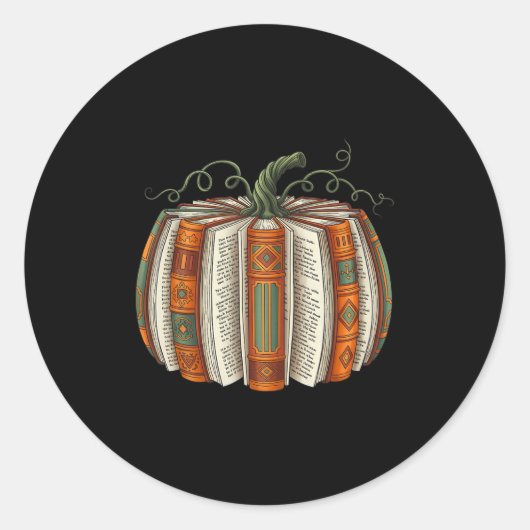 Alle für Herbst Pumpkin Herbst Librarians Teac Runder Aufkleber (Vorderseite)