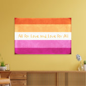 Alle für Liebe und Liebe für alle, Lesben, LGBTQ P Leinwanddruck (Insitu (Wohnzimmer))