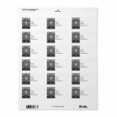 Alle für Sie Graustufen-Adressenmarken Adressaufkleber (Vorne)