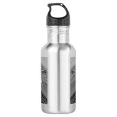 Alle für Sie Graustufen Wasserflasche (Rückseite)