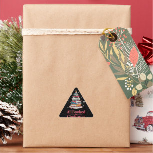 Alle für Weihnachts-Buchbaumleuchten gebucht Dreieckiger Aufkleber
