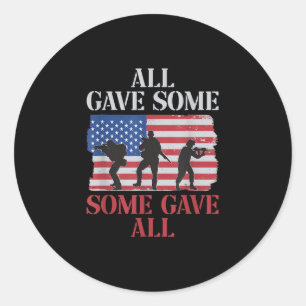 Alle gaben einige, die alle amerikanischen Flag Me Runder Aufkleber