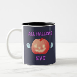 Alle Galgen Halloween Pumpkin und Geister Zweifarbige Tasse