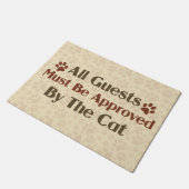 Alle Gäste anerkannt durch Katze Fußmatte (Schrägansicht)