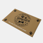 Alle Gäste müssen vom Hund zugelassen werden Fußmatte (Schrägansicht)