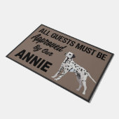  Alle Gäste müssen von Annie, Hund zugelassen werd Fußmatte (Schrägansicht)