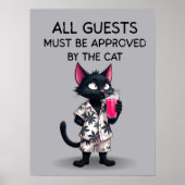 Alle Gäste müssen von der Cat Funny Cat zugelassen Poster (Vorne)
