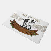 Alle Gäste müssen von der Tür, von Hunden zugelass Fußmatte (Schrägansicht)