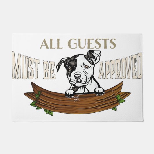 Alle Gäste müssen von der Tür, von Hunden zugelass Fußmatte (Vorderseite)